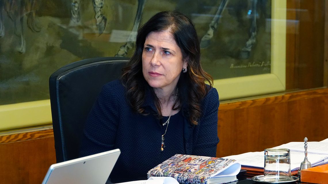 La presidente della Regione Autonoma della Sardegna, Alessandra Todde