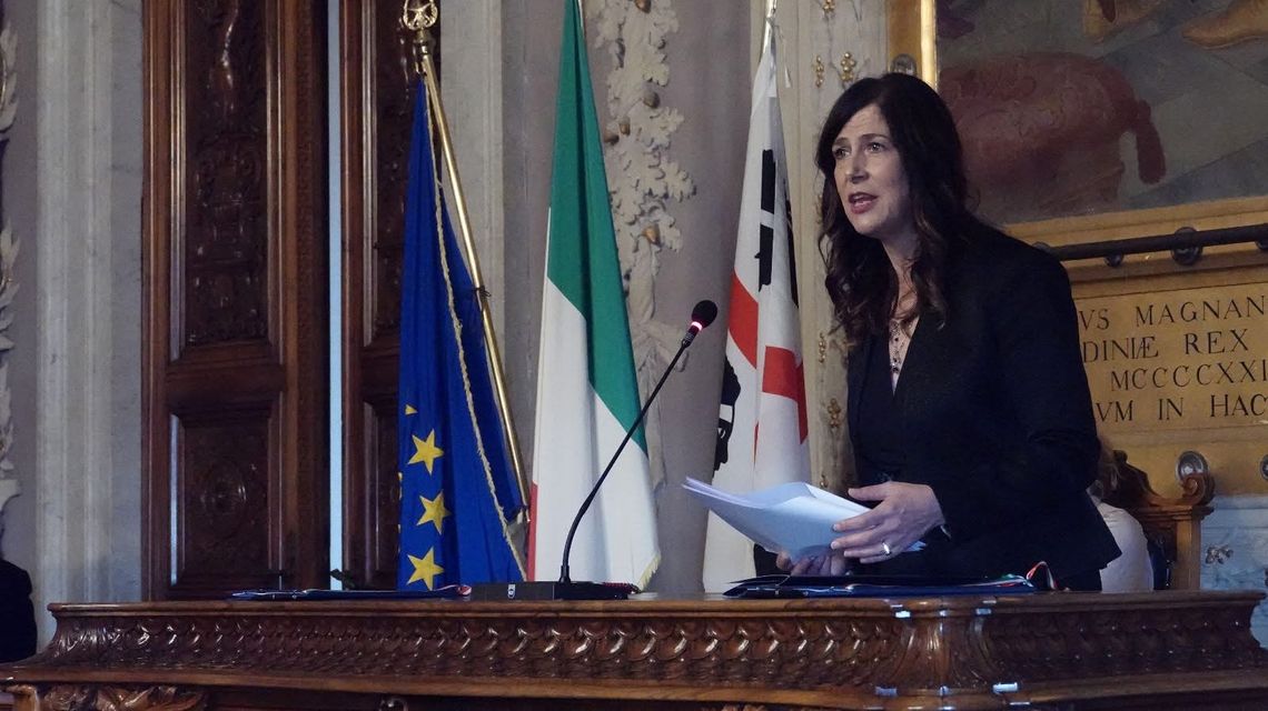 La presidente della Regione Autonoma della Sardegna, Alessandra Todde