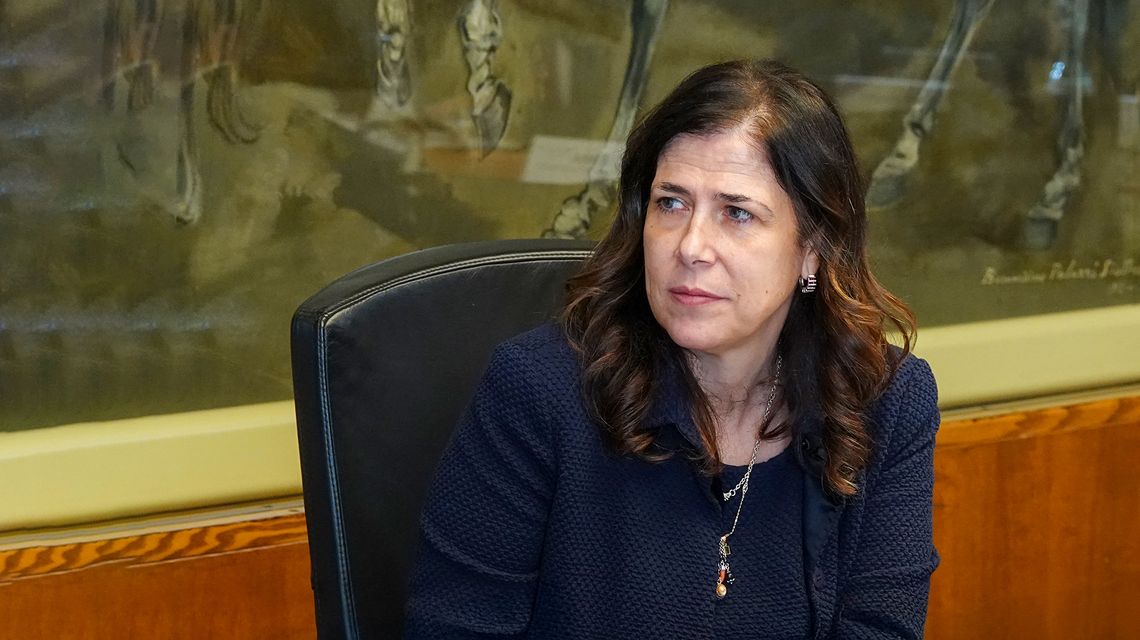 La presidente della Regione Autonoma della Sardegna, Alessandra Todde