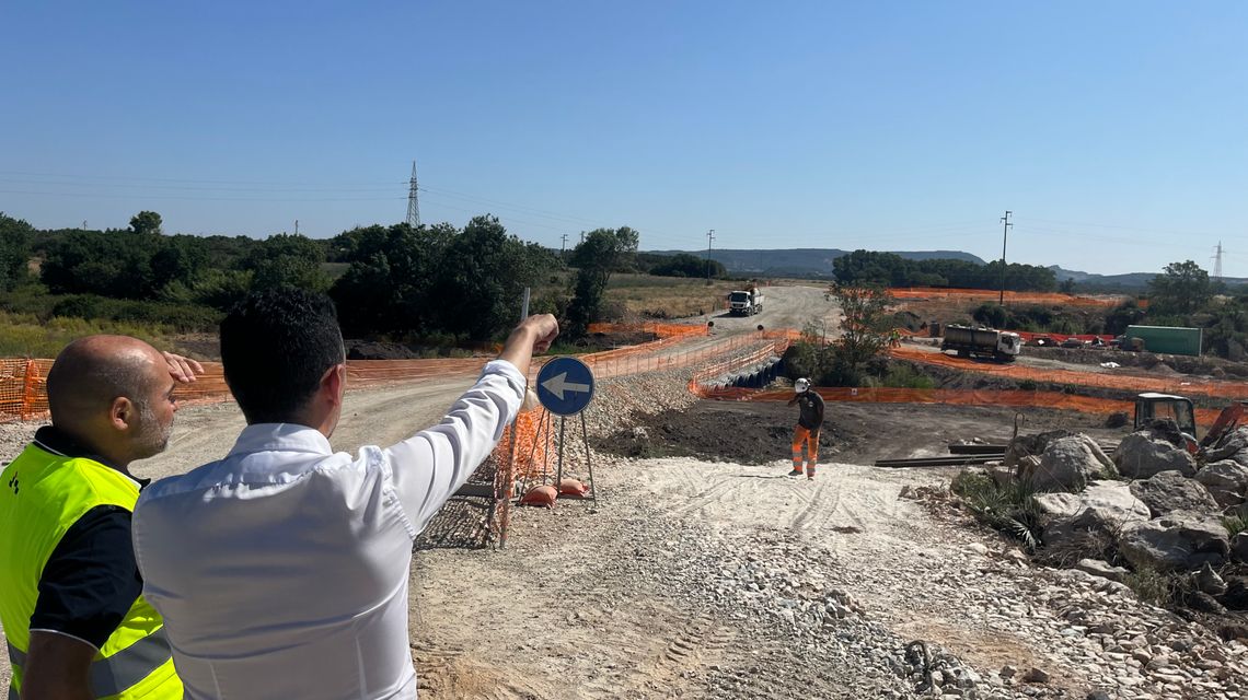 Quattro corsie Sassari-Alghero, sopralluogo dell'assessore Piu nei cantieri per il completamento della strada