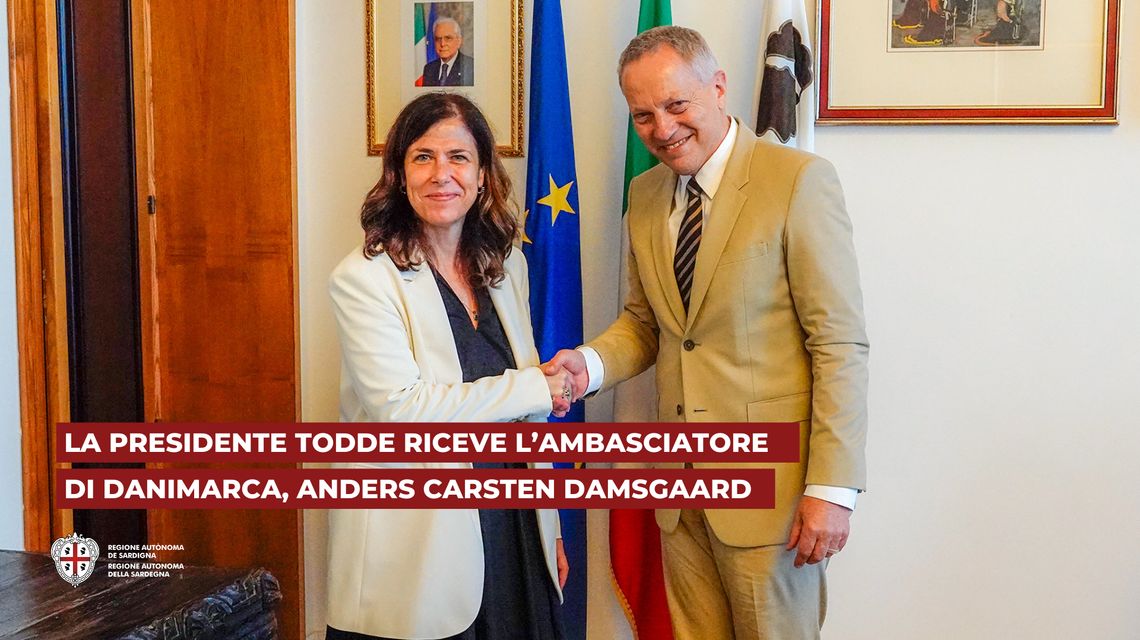 La presidente Todde riceve l’ambasciatore di Danimarca Damsgaard