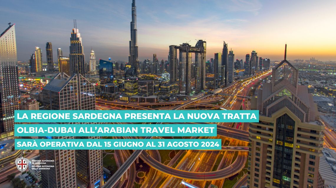 La Regione Sardegna presenta la nuova tratta Olbia-Dubai all'Arabian Travel Market