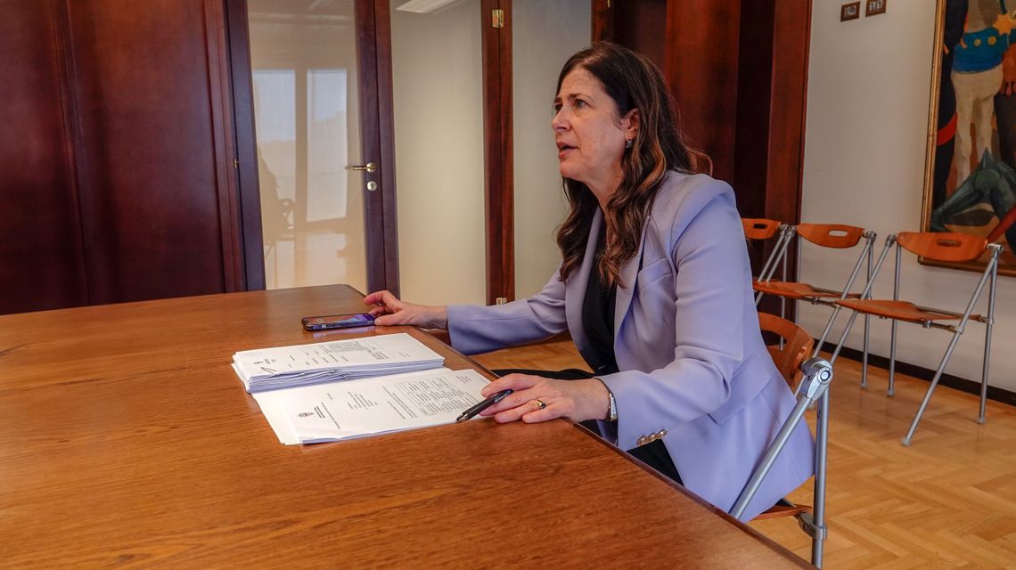 La presidente della Regione Autonoma della Sardegna, Alessandra Todde