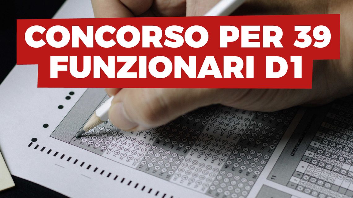 Concorso per 39 funzionari area economico-finanziaria