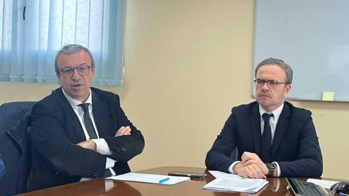 L'assessore dell'Industria Emanuele Cani, in visita al Consorzio Industriale Provinciale Sulcis-Iglesiente