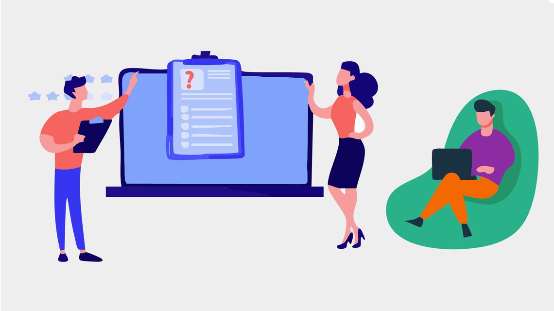 Illustrazione sul concetto di questionario